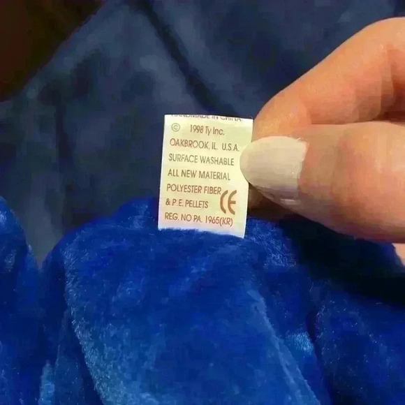 1998 Clubby the bear Ty Beanie Baby, with errors - Picture 7 of 8